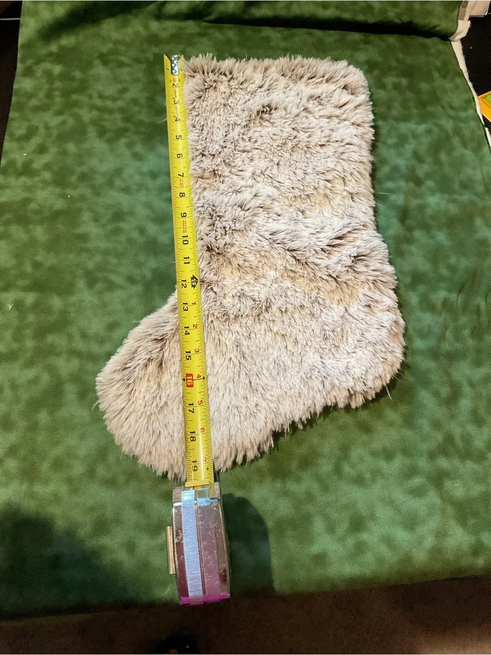 Hobby Lobby Plush Faux Fur Stocking - Light Tan NWT